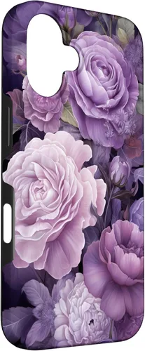 Vista 3 de Elegant Blush Pink And Purple Vintage Floral Rose And Peony Case for iPhone 16