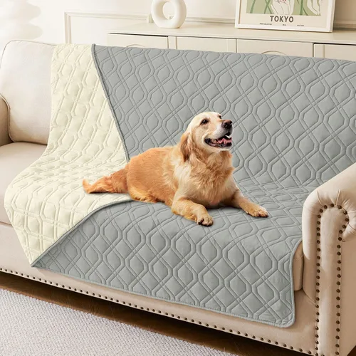 Vista 64 de hyha - Manta impermeable para cama de perro, mantas suaves para mascotas, funda impermeable para sofá para perros, fundas reversibles lavables