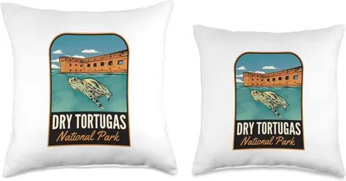 Vista 3 de Dry Tortugas National Park Merch Dry Tortugas National Park FL - Almohada de 16 x 16 pulgadas, multicolor