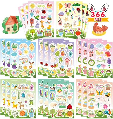 Vista 15 de 324 PIEZAS Adhesivos del Día de San Patricio - Adhesivos de Trébol para Niños Sombrero de Duende de Clover Irlandés Adhesivos Temáticos para Fiestas
