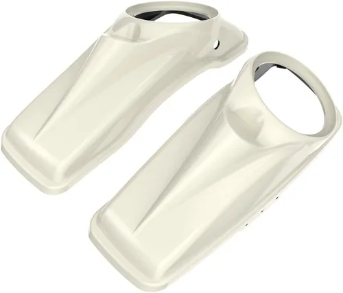 Vista 28 de Tapas para bocinas de motocicleta aptas para 2014+ Harley Touring Hard Saddle Bags - Whisky ámbar, 8 pulgadas Amber Whiskey