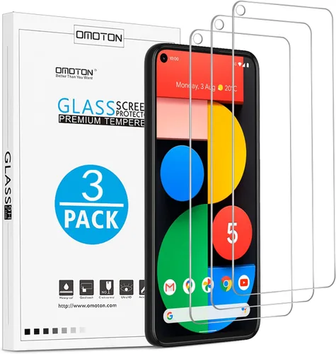 Vista 11 de OMOTON Paquete de 4 protectores de pantalla para Google Pixel 4 (5.7 pulgadas), vidrio templado, resistente a los arañazos, solo cubierta de área