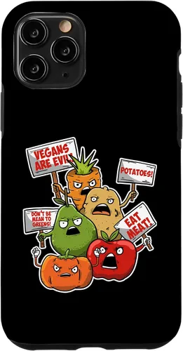 Vista 27 de iPhone 16 Veggie Protest Funny Sayings Vegetable Puns Vegan Jokes Gift Case