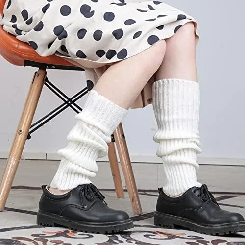 Vista 4 de Calentadores de pierna Y2k para mujer, de punto acanalado, Harajuku, kawaii, calentadores de piernas Streetwear