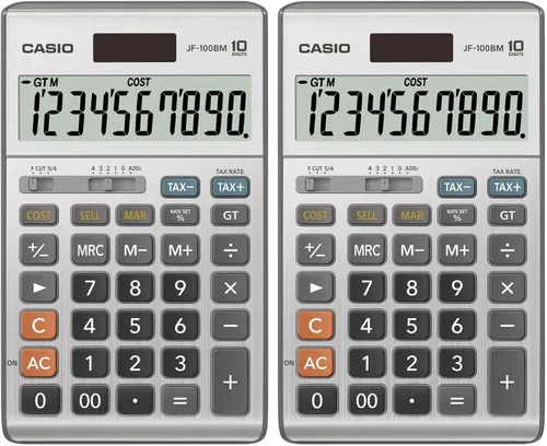 Vista 4 de Casio Inc. JF-100BM Calculadora de función estándar, multicolor, 4 1/4 x 6 7/8