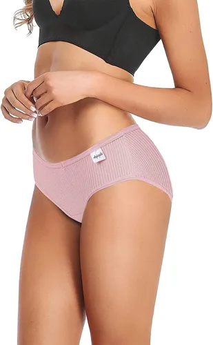 Vista 7 de Bragas para mujer, ropa interior de algodón para mujer, transpirable, ultra suave, elástica, bikini hipster, paquete de 3