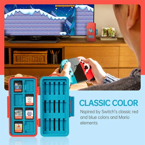 Vista 6 de LYNCA Funda para tarjetas de juego de gran capacidad compatible con Nintendo Swith Games, cartuchos de juego de interruptor de protección, soporte