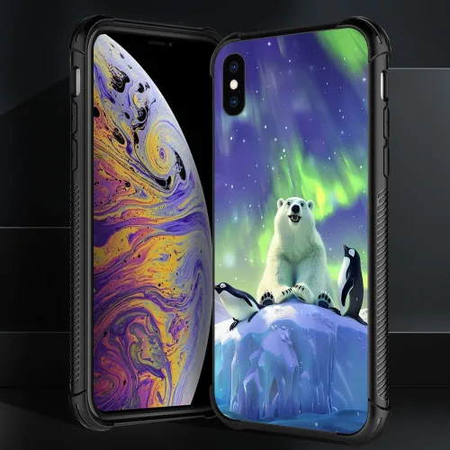 Vista 91 de Funda compatible con iPhone XR, diseño de elefantes africanos para niñas, diseño de patrón a prueba de golpes, antiarañazos, carcasa trasera