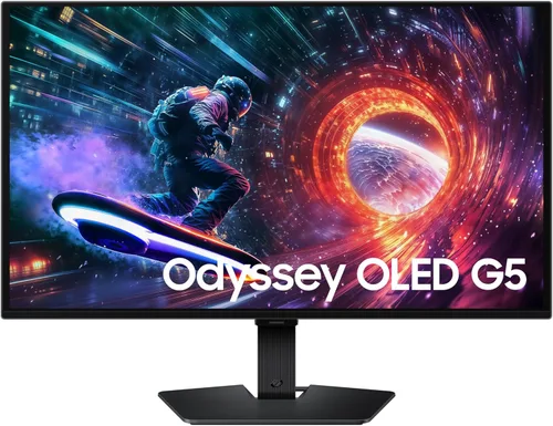 Vista 2 de Samsung Monitor para juegos Odyssey OLED G5 (G50SF) QHD y QD-OLED de 27 pulgadas, frecuencia de actualización de 180 Hz, tiempo de respuesta de 0.03