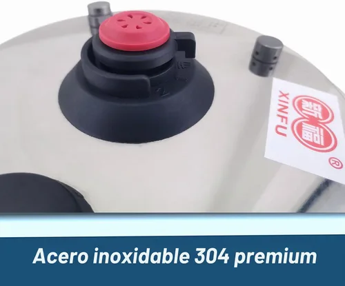 Vista 7 de XINFU - Olla a presión de acero inoxidable 304 resistente de 4.2 cuartos de galón, sirve de 1 a 3, modos estándar y rápido, multiseguridad, base