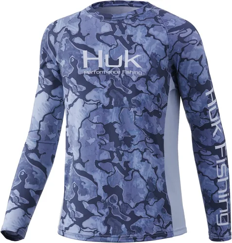 Vista 48 de HUK Camisa unisex de camuflaje Pursuit para niños Camisa de manga larga para niños Sotavento de roble musgoso