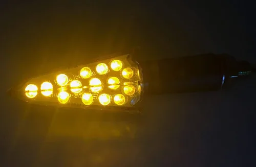 Vista 4 de Black Arrow Long Stem Turn Signals LED Lights Blinkers Indicators Compatible for Kawasaki Ninja H2R