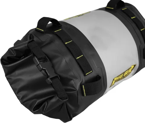 Vista 4 de Nelson-Rigg Bolsa impermeable enrollable Hurricane Dry de 10 L, con tapa enrollable, incluye correas para sujetar al vehículo, válvula de purga