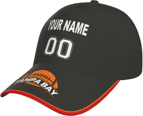 Vista 16 de Gorra personalizada con cualquier nombre y número ajustable, regalo personalizado para papá, hombres, mujeres, jóvenes, fanáticos de los deportes