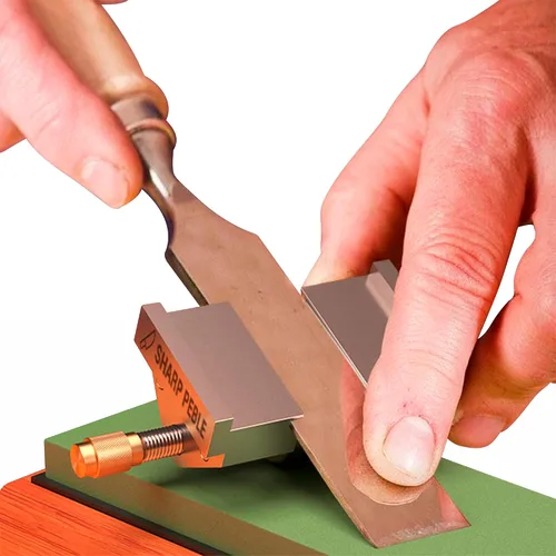 Vista 3 de Sharp Pebble - Guía de afilado - Plantilla de afilado para cinceles y cepillos - Se adapta a cinceles de 0.25' a 1.96', Se adapta a cuchillas