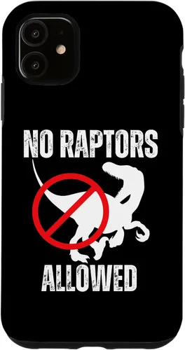 Vista 5 de Funda para iPhone 15 No Raptors Allowed Funny Neighborhood Dino Design