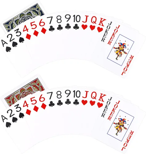 Vista 6 de Juego de cartas de plástico, paquete de 2 cartas impermeables, 2 barajas