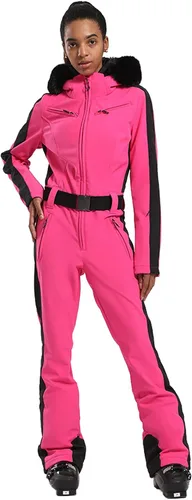Vista 105 de GSOU SNOW Traje de esquí para mujer, traje de nieve de una pieza, para snowboard, delgado, aislante, impermeable, resistente al viento