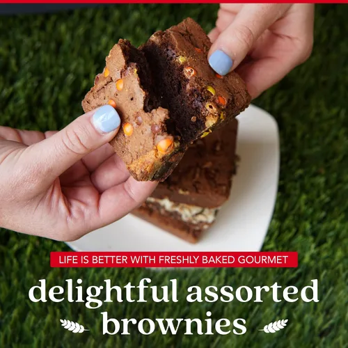 Vista 5 de David's Cookies Brownies surtidos en caja de cartón Disfruta de nuestros deliciosos, ideales para compartir bocadillos de brownie recién horneados
