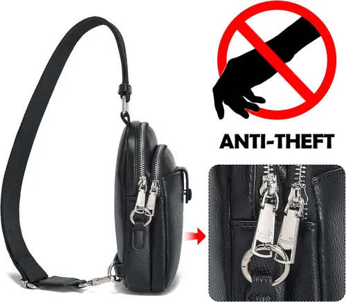 Vista 2 de INICAT Bolsos cruzados antirrobo para mujeres, bolsa pequeña de bandolera, artículos esenciales de viaje, riñoneras, carteras cruzadas, regalos