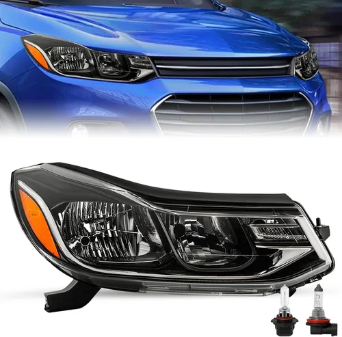 Vista 10 de SOCKIR Conjunto de faros delanteros Compatible con 2017-2022 Chevy TRAX sin DRL LED, no proyector, halógeno de reemplazo estilo OE, lámparas