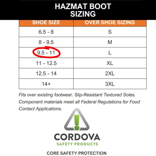 Vista 4 de Cordova LBC10L - Botas unisex de seguridad para adultos, de goma natural amarilla, estilo sobre calzado, grandes, grandes, grandes de EE. UU