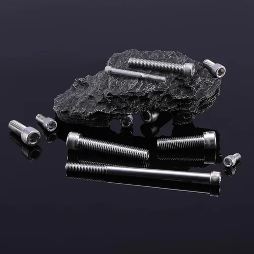 Vista 5 de Tornillos de cabeza cilíndrica con hexágono interior de 1/4-20 x 3/4", 20 piezas de acero inoxidable 304 18-8, hexágono interior Allen, rosca
