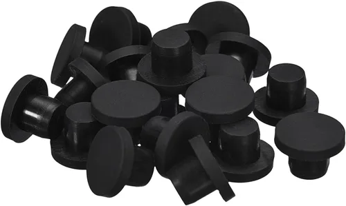Vista 30 de uxcell 16 Piezas de Tapones de Goma Negros, 2.7mm para Agujeros de Enchufe de 2-2.5mm/0.08-0.1