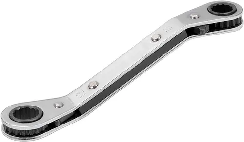Vista 7 de uxcell Llave de trinquete reversible, extremo de caja doble de desplazamiento de 0.236 in x 0.276 in, Cr-V