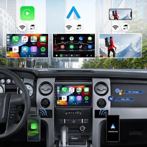 Vista 3 de 6G+128G 8-Core Android 15 Radio de coche estéreo para Ford F150 F-150 2009 2010 2011 2012 con CarPlay Android Auto 9 "IPS pantalla táctil unidad