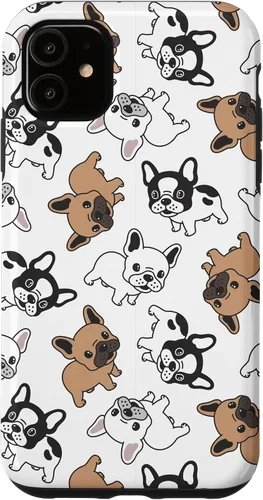 Vista 8 de iPhone 16 Cute French Bulldog Pattern Case