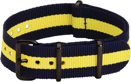 Vista 8 de Clockwork Synergy Premium Nylon Ballistic Watch Correas Correas PVD Negro Hardware Bandera estadounidense
