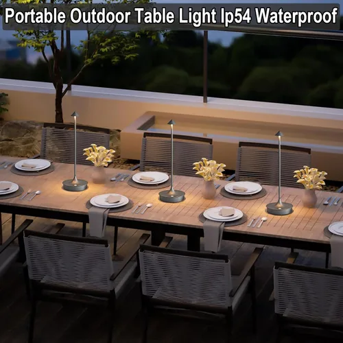 Vista 7 de Cordless Table Lamp Rechargeable Led Desk Lamp Battery Operated Table Lamps Touch Dimmable Lamp Portable Outdoor Table Light for Restaurants and