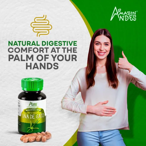 Vista 4 de Uña de Gato (Uncaria Tormentosa) Cápsulas l 1000 mg por porción de superalimento l Articulaciones, Partidario de sistemas inmunes y cardiovasculares