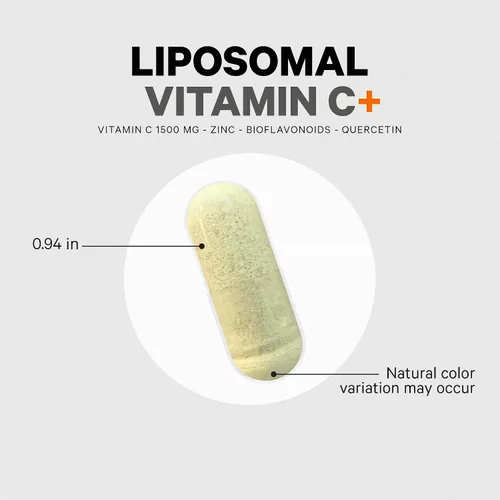 Vista 8 de Codeage Vitaminas liposomales de vitamina C con zinc, saúco, bioflavonoides cítricos, ácido ascórbico, quercetina y fruta de rosa mosqueta, píldoras