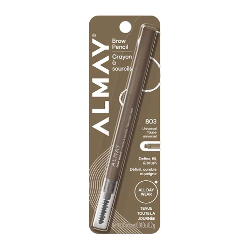 Vista 13 de Almay Lápiz de Cejas con Cepillo Spoolie, Fácil de Lograr Cejas, Hipoalergénico, 801 Rubio Oscuro