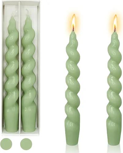 Vista 38 de Pink Candlesticks - Juego de 2 velas cónicas en espiral, sin perfume, de 10 pulgadas de largo, velas cónicas sin perfume para decoración del hogar