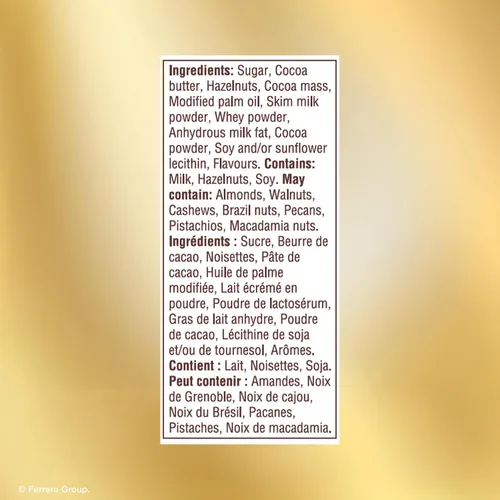 Vista 3 de Ferrero Rocher Leche Hazulnut, Au Lait con Ruidos