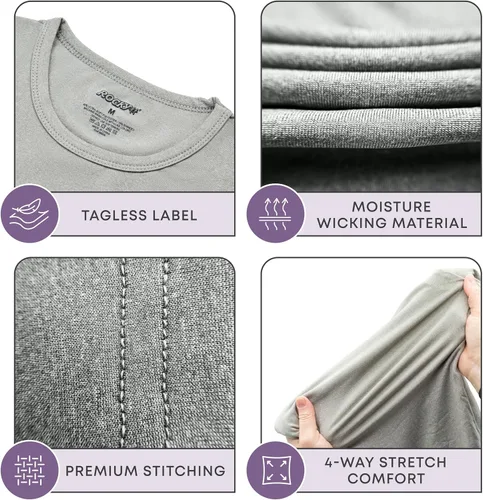 Vista 53 de Rocky Ropa interior térmica para niños, ropa interior larga para niños, capa base para clima frío/esquí