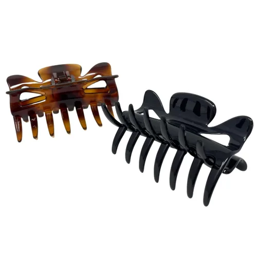Vista 4 de Bellefixe Clip de mandíbula de acetato premium de 2.8 in (negro)
