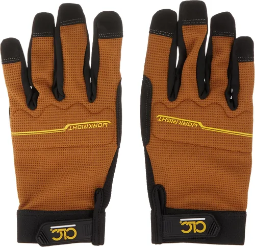 Vista 4 de CLC Custom Leathercraft 124M Workright - Guantes de trabajo con agarre flexible, resistentes al encogimiento, destreza mejorada, resistentes