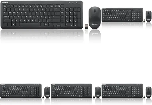 Vista 8 de Lenovo 300 Combo de Teclado y Ratón Inalámbricos, Receptor Nano USB-A de 2,4 GHz, Baterías Incluidas