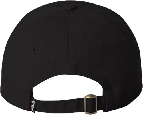 Vista 3 de Fila Gorra de béisbol ajustable con logotipo de velocidad unisex de sarga de algodón (negro), Negro