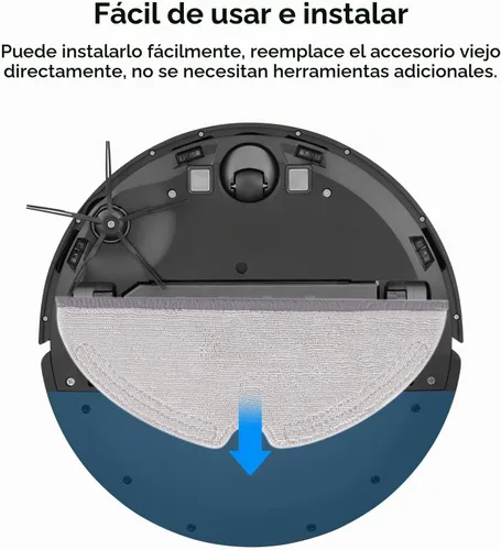 Vista 5 de roborock 2 Pack Paños de fregona de microfibra para Q 5, Q5 Pro, Q5 Pro+, Q7, Q7Max, Q8Max, Q8Max+, Serie E, S5, S5 Max, S 6, S6 Pure, S6 MaxV