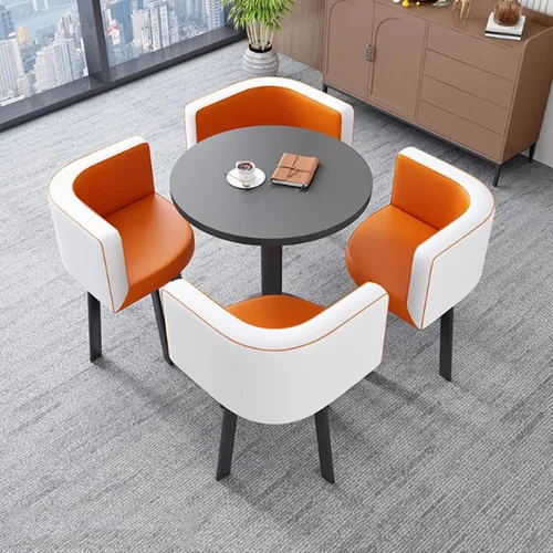 Vista 19 de YVYKFZD Office Reception Room Club Table, Small Kitchen Dining Table Set, Round Conference Table, Business Conference Room Table and Chair Set Save