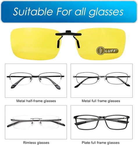 Vista 5 de LUFF Gafas de sol polarizadas con clip para prescripciónlentes de miopía al aire libreconducción