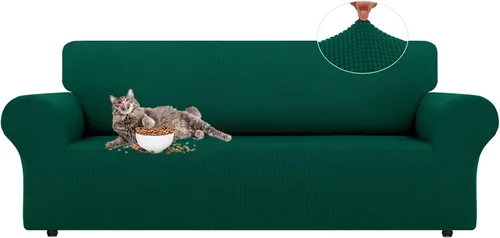 Vista 21 de LURKA Fundas elásticas para silla y sofá de 1 pieza, Fundas para sofá con protector elástico en la parte inferior para niños y perros
