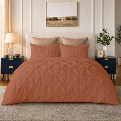 Vista 20 de SLEEP-NEST Luxuries - Funda de edredón plisada decorativa, tamaño individual/individual XL, 68 x 90 pulgadas, 3 piezas, con cierre de cremallera