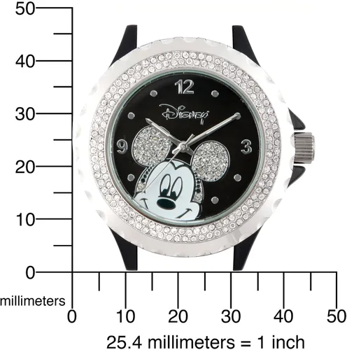 Vista 5 de Disney Reloj de pulsera analógico de cuarzo esmaltado para adultos, Plateado, NO SIZE, Reloj Mickey Esmalte