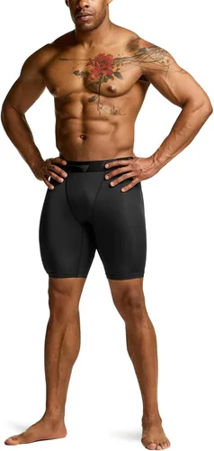 Vista 7 de TSLA - Pantalones cortos deportivos de compresión para hombre, en paquete de 1 o 3 unidades, mallas para correr de rendimiento deportivo, frescas